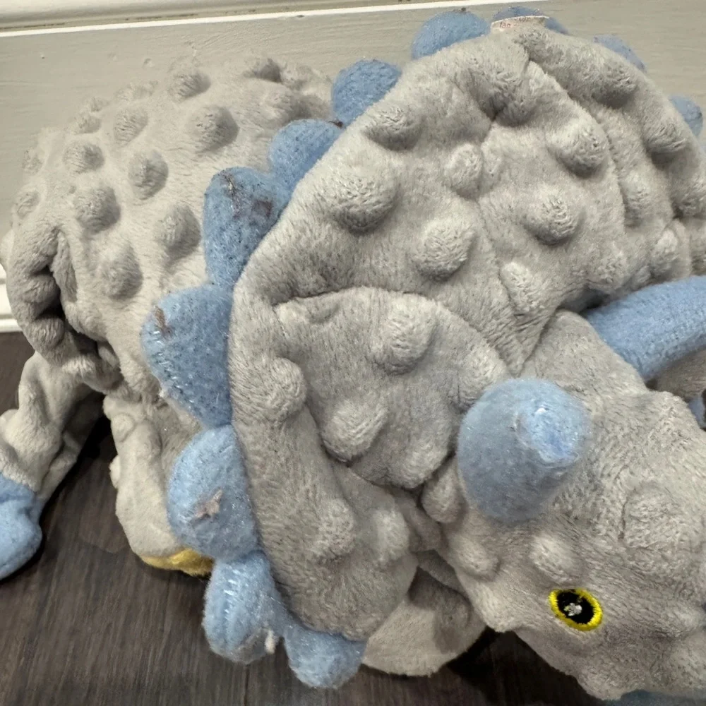 🎊HP🎉 Go Dog Tough Plush Dinosaur Pet Dog Toy - Gray and Blue - Picture 3 of 5